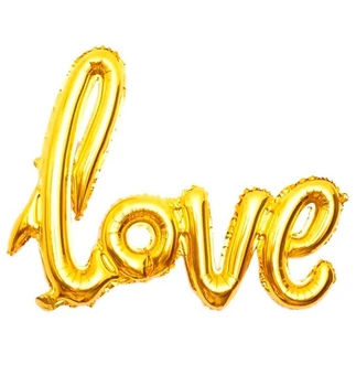 Повітряні кульки "Love gold", 1 м