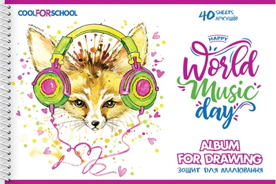 Набор альбомов для рисования Cool For School на пружине 40 листов 8 шт (CF60904)