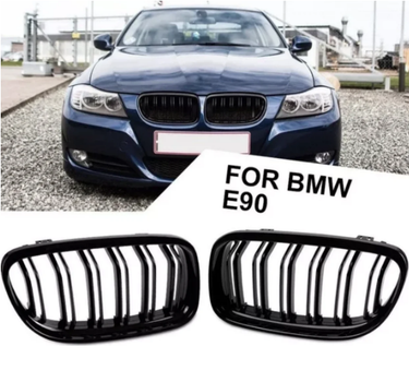 Решетка радиатора ноздри BMW E90 E91 бмв е90 е91 черный глянец рестайлинг