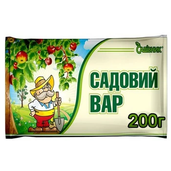 Садовий вар Садівник для замазки свіжих зрізів плодових дерев і кущів 200 г