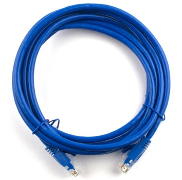 Патч-корд литой RITAR, UTP, RJ45, Cat.6, 1m, blue, Cu (медь)