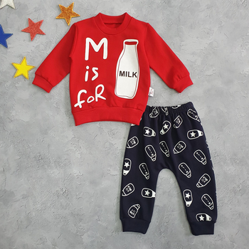 Костюм Milk Baby Doss для мальчика 68-74 см Красный/темно-синий 18779