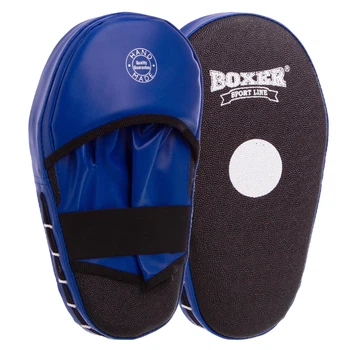 Прямые лапы боксерские удлиненная (2шт) Кирза BOXER (38х18х4,5см) синий 2008-01