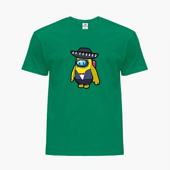 Дитяча футболка Амонг Ас Бравл Старс Поко (Among Us Brawl Stars Poco) (25186-2591) 134-140 см Бавовна Зелений