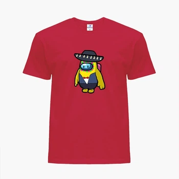 Дитяча футболка Амонг Ас Бравл Старс Поко (Among Us Brawl Stars Poco) (25186-2591) 158-164 см Бавовна Червоний