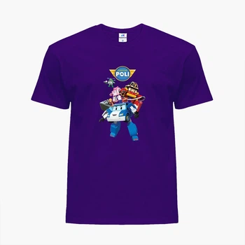 Детская футболка Робокар Поли (Robocar Poli) (25186-1619) 122-128 см Хлопок Фиолетовый