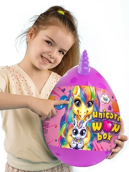 Набір для творчості Unicorn WOW Box, яйце єдиноріг, (рожеве) Danko toys