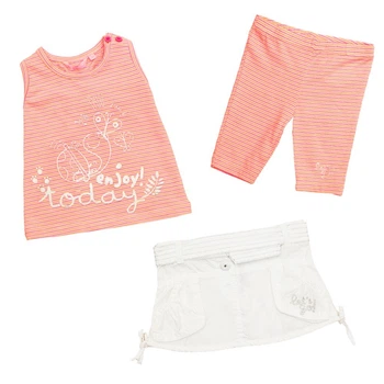 Комплект: майка, спідниця, брюки Losan Mc baby girls (018803404/589) Рожевий M9-74 см