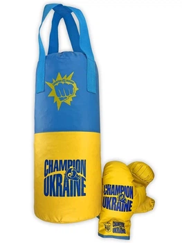 Боксерская груша Danko Toys детская большая Желто-синяя