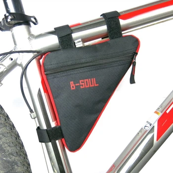 Велосипедна трикутна сумка B-Soul велосумка на раму Black-Red
