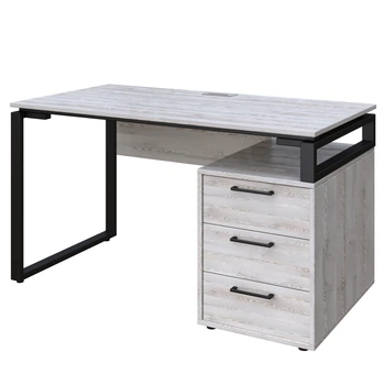 Офисный письменный стол Loft Details L120b сосна лофт белая с царгой 36