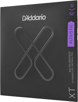 Струны для акустических гитар D'Addario XTABR1152 XT 80/20 Bronze Custom Light 11-52