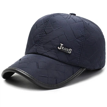 Мужская зимняя кепка Jeans Narason 5670 57-60 цвет темно-синий
