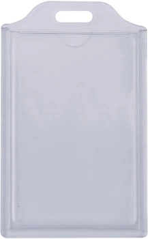 Набор бейджей Optima ABS + PVC вертикальные 74х105 мм 10 шт Прозрачный (O45628)