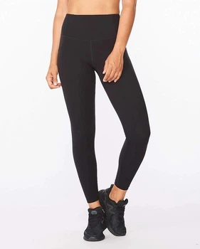 Женские компрессионные тайтсы 2XU, Form Stash Hi-Rise Comp Tights, XS, черный/белый логотип