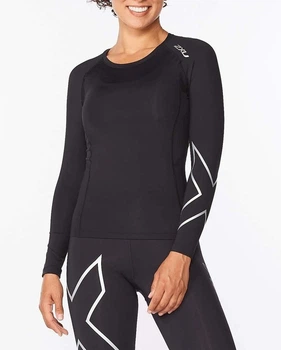 Женский компрессионный лонгслив 2XU, Core Compression L/S Top, L, черный