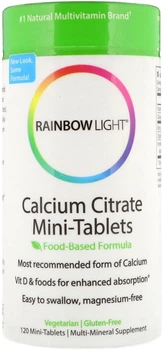 Витамины Rainbow Light цитрат кальция Calcium Citrate Mini-Tablets 120 мини таблетки (21888202119)