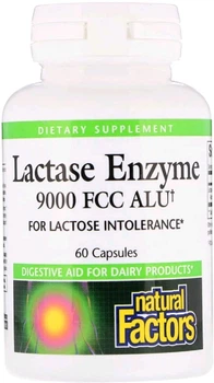 Ферменты Natural Factors Lactase 60 капсул (68958017402)