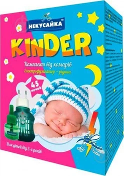 Фумигатор от комаров с жидкостью Некусайка Kinder 45 ночей