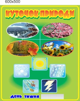 Стенд, уголок природы, ViTaLa, фигурный 600х500 мм, полноцветный, (КП000021)