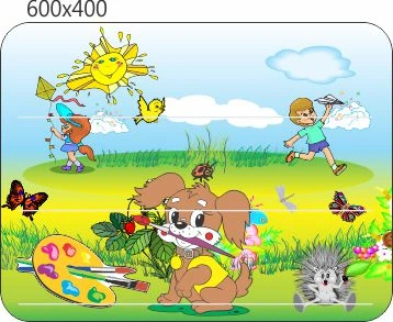 Стенд для школы, детского сада. Стенд под лепку. ViTaLa, фигурный, 600х400 мм, полноцветный, (ДС000195)