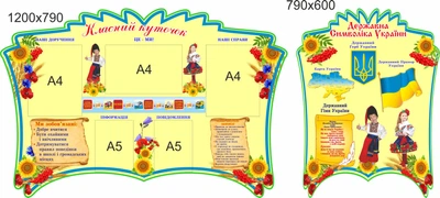 Стенд, классный уголок, ViTaLa, фигурный, 1800х790 мм, полноцветный, (КУ000039)