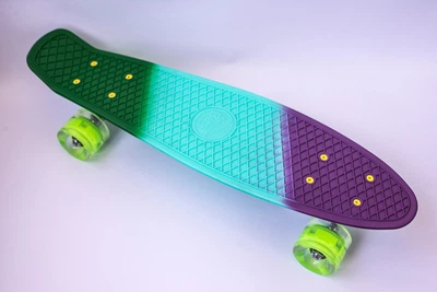 Скейт Пенні Борд BesT board зелений-фіолетовий-блакитний C40309