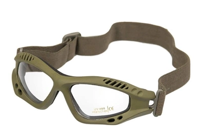 Тактичні Стрілецькі захисні окуляри MiL-tec AIR PRO олива прозорі лінзи (15615401)