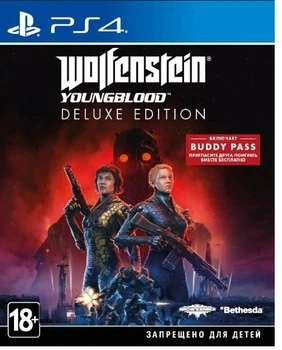 Диск PlayStation 4 Wolfenstein: Youngblood. Deluxe Edition [Blu-Ray диск]