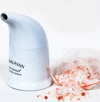 Інгалятор сольовий Солтпайп керамічний з гімалайської рожевої сіллю (HIMALAYAN SALT PIPE INHALER)