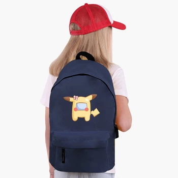 Рюкзак дитячий Амонг Ас Покемон Пікачу (Among Us Pokemon Pikachu) (9263-2419) 17 л Темно-синій