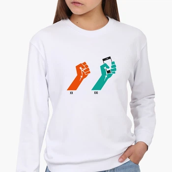 Свитшот женский 20 век/21 век (20th century/21st century) (8771-1985) Белый XXL