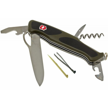 Складаний ніж Victorinox RANGERGRIP 61 One Hand 0.9553.MC4 Викторинокс Чорний Зелений