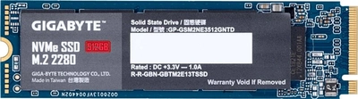 Gigabyte 512GB M.2 2280 NVMe PCIe 3.0 x4 NAND TLC (GP-GSM2NE3512GNTD)