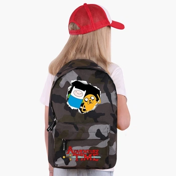 Рюкзак детский Время Приключений Финнн и Джейк пес (Adventure Time Finn & Jake the dog) (9263-1581) 17 л Камуфляж