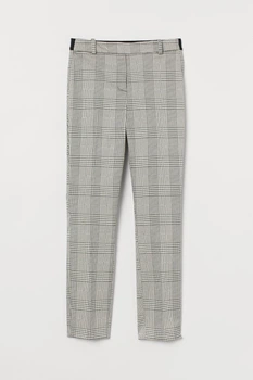 Брюки H&M 38 светло бежевый клетка 23037833461