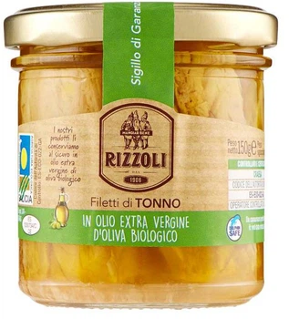 Филе тунца Rizzoli в оливковом масле 150 г (8005960510530)