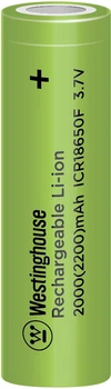 Аккумулятор литий-ионный Westinghouse Li-ion ICR 18650 3.7В 2000мА·ч 1 шт (4770050059438)