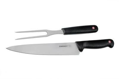Набор: кухонный нож шеф-повара и кухонная вилка Wenger Grand Maitre