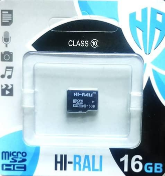 Hi-Rali 16 GB Micro SDHC HI-16GBSDCL 10-00 без адаптера Карта памяти Class 10