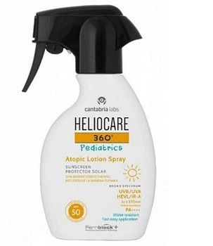 Детский солнцезащитный лосьон для атопической кожи Cantabria Labs Heliocare 360 Pediatrics Atopic Lotion Spray