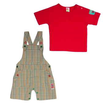 Костюм : Футболка и комбинезон MIOBIC Bebe (009563) Разноцветный M3-62 см