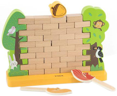 Деревянная настольная игра Viga Toys Стена из кирпичиков (44566)