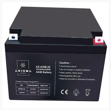 Аккумулятор AGM 30 Ач 12 В, AX-AGM-30, AXIOMA energy