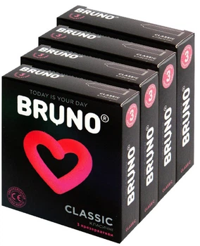 Презервативи Bruno Classic 4 You 12 шт. (4 пачки по 3 шт.) (ROZ6400210512)