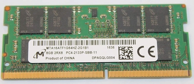 Оперативна пам'ять MICRON 8 GB SO-DIMM DDR4 2133 MH - (MTA16ATF1G64HZ-2G1B1)