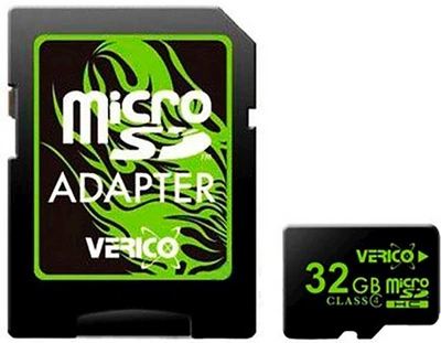 Карта памяти Verico microSDHC Class 4 SD adapter 32 Gb