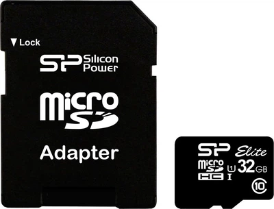 Карта памяти Silicon Power microSDHC class 10 UHS-I Elite SD adapter 32GB (310_19)