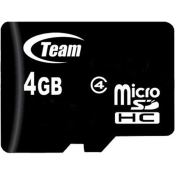 Карта памяти Team microSDHC class 4 SD adapter 4Gb (107_19)