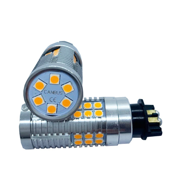 LED автолампа 4G24 STELLAR PW24W Amber (желтая) в габариты, стопы, повороты, подсветка номера, ДХО (1 шт.)